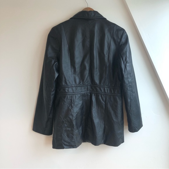 Y2K Vintage Leather blazer Jacket | M - Picture 10 of 13
